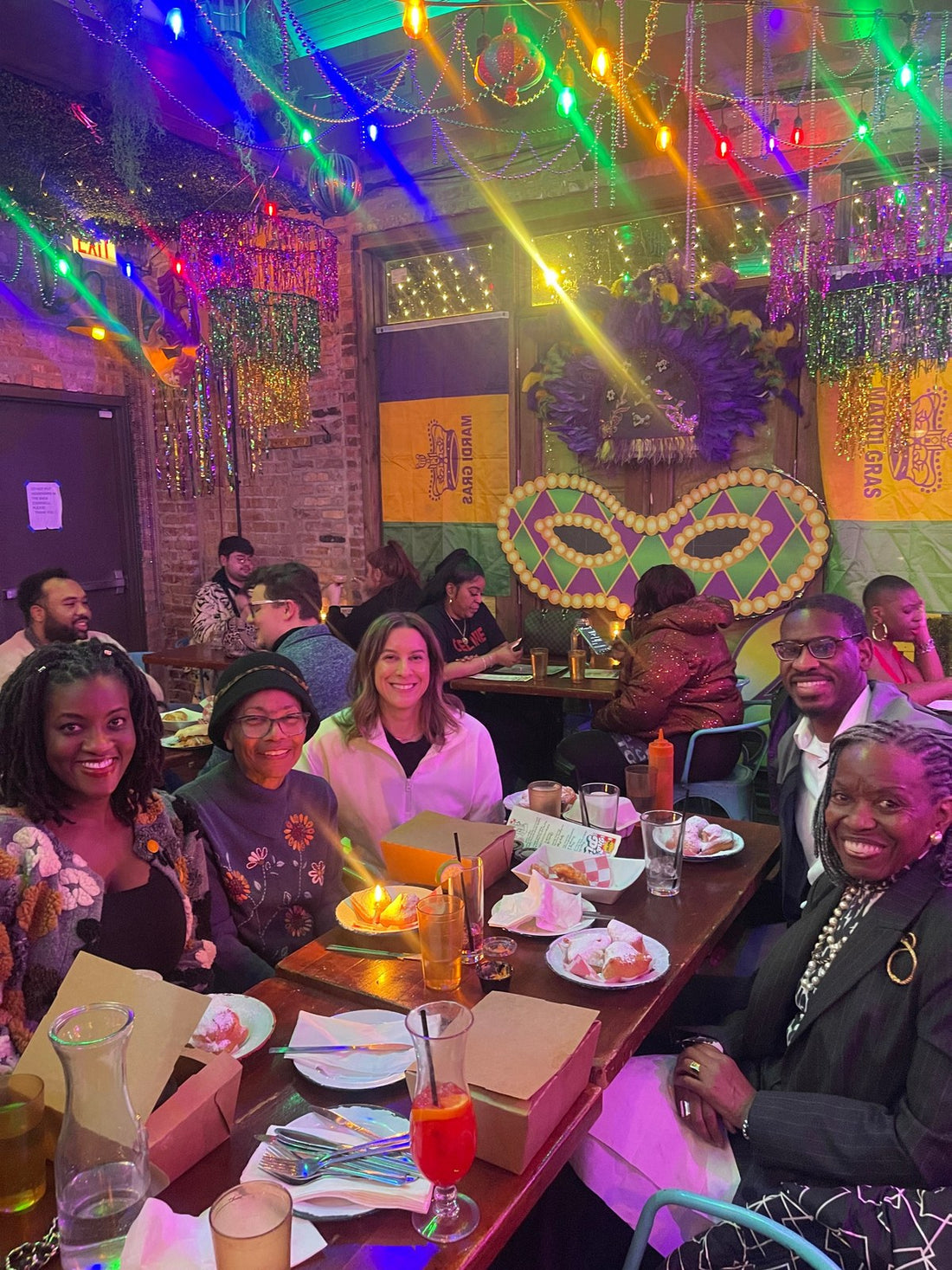 YBAA members celebrating Celeste Bagley at Ina Mae Tavern